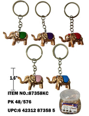 Metallic Elephant Keychain