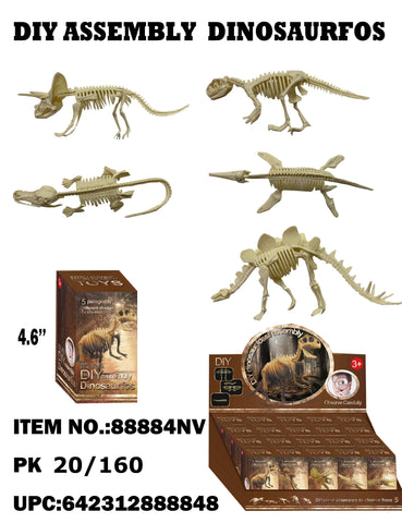 5 ASSORTED DIY ASSEMBLY DINOSAUR