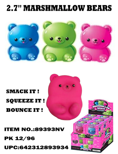 2.75" SOFT & FLEXIBLE MARSHMALLOW BEARS