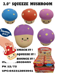 3" Soft & Squeeze Cute Mushroom