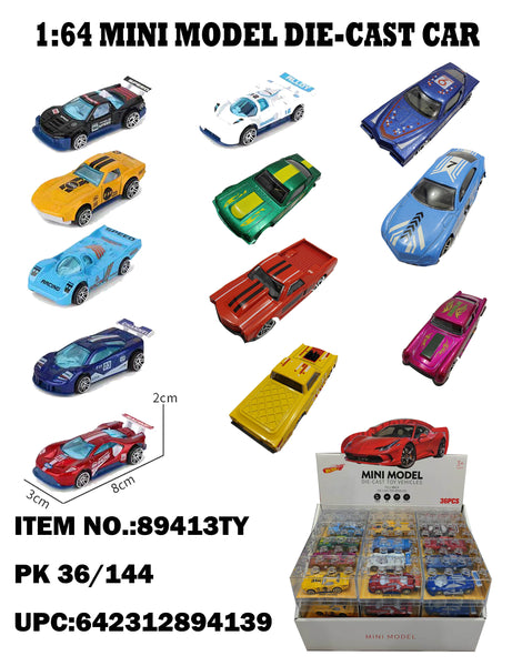 Alloy Pickup & Sports Car in Acrylic Box 36/144PCS