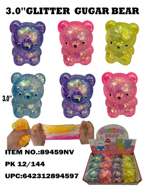 3" Stretch Teddy Bear Sugar Ball