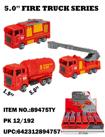 5" City Fire Engine Truck 3 Styles Mixed