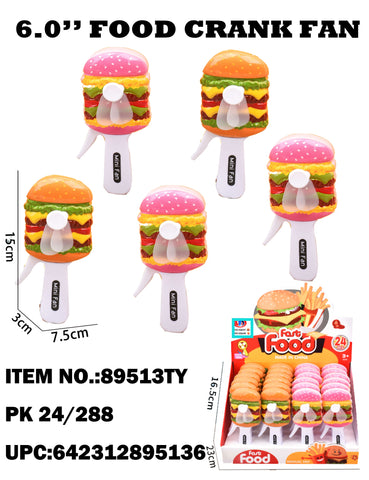 Hamburger Style Hand Fan